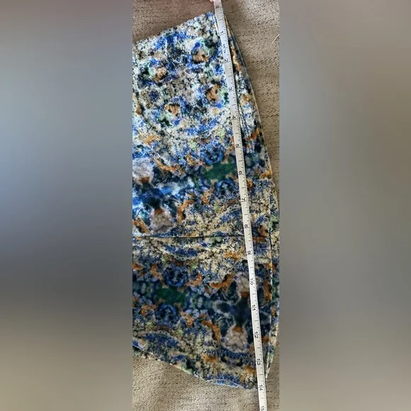 Boot Cut Velvet Patterned Pants in Blue Multi - Picture 7 of 9